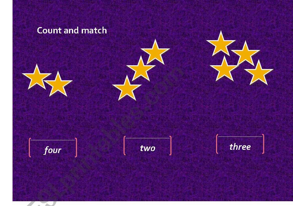 count and match worksheet