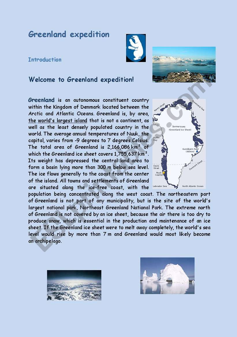 Greenland expedition - webquest
