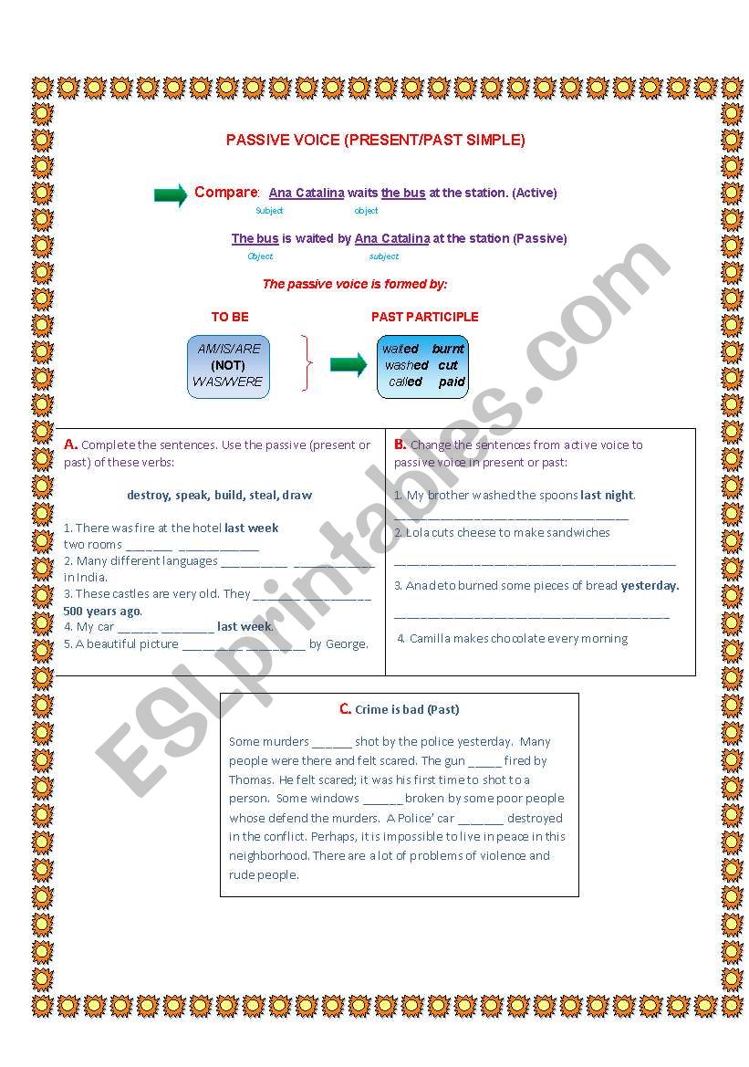 Passive voice (present and past simple)