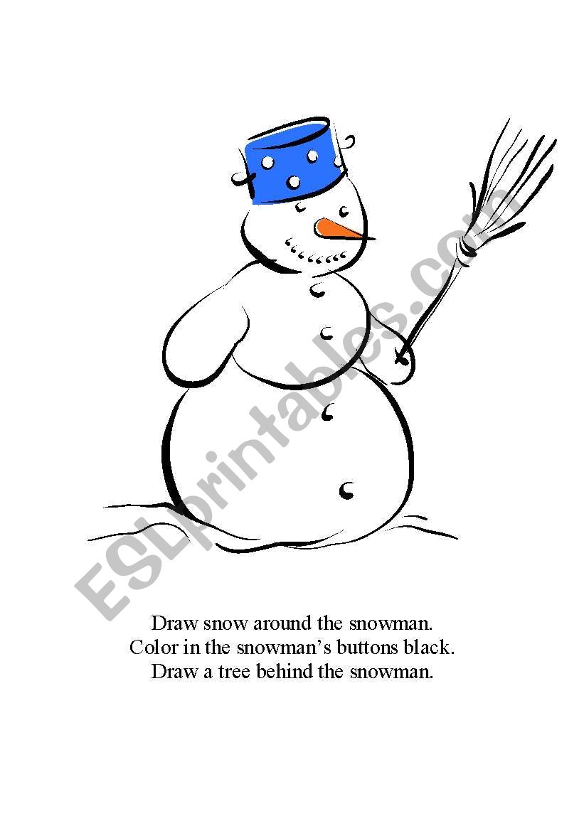 Snowman Coloring Page worksheet