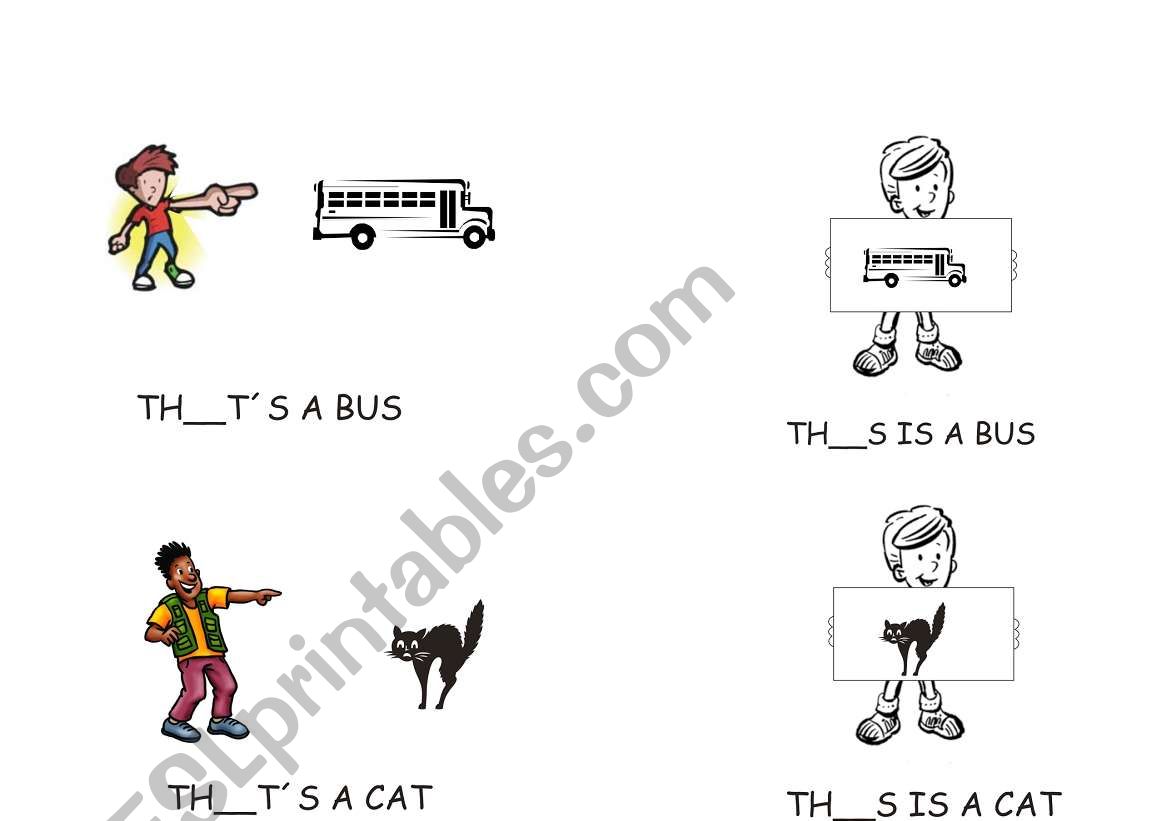 Easy demostratives worksheet