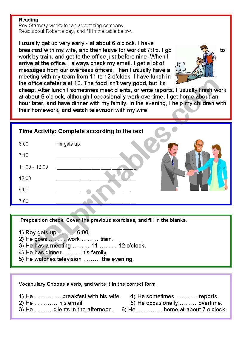 reading comprehension worksheet