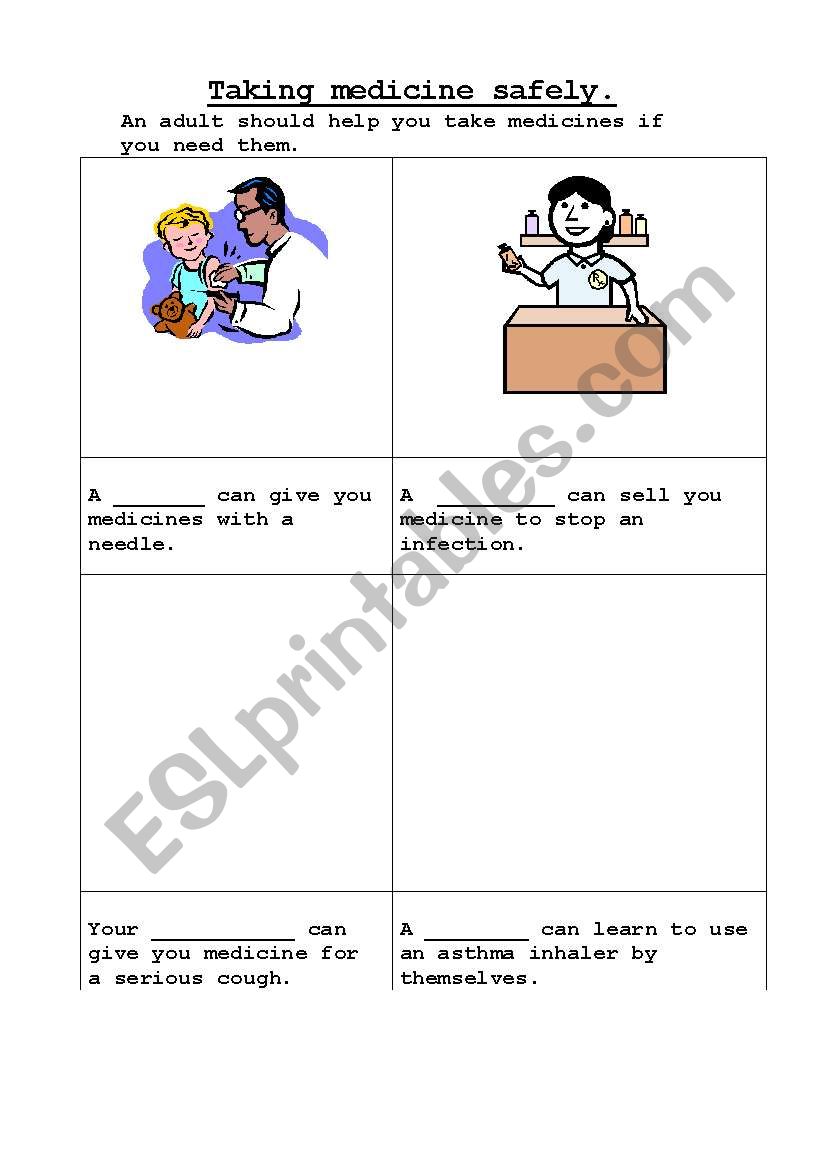 Taking medicine safely worksheet