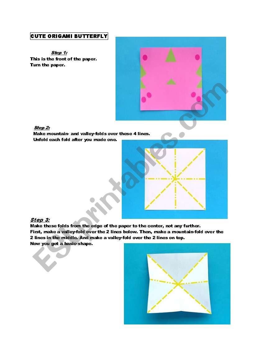 Step by step worksheet
