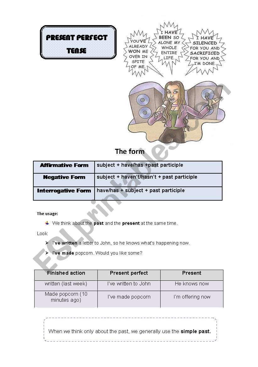 Present Perfect with exercises