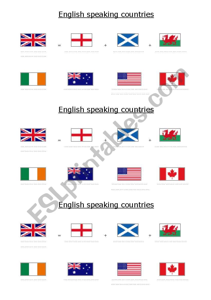 Flags_English speaking countries