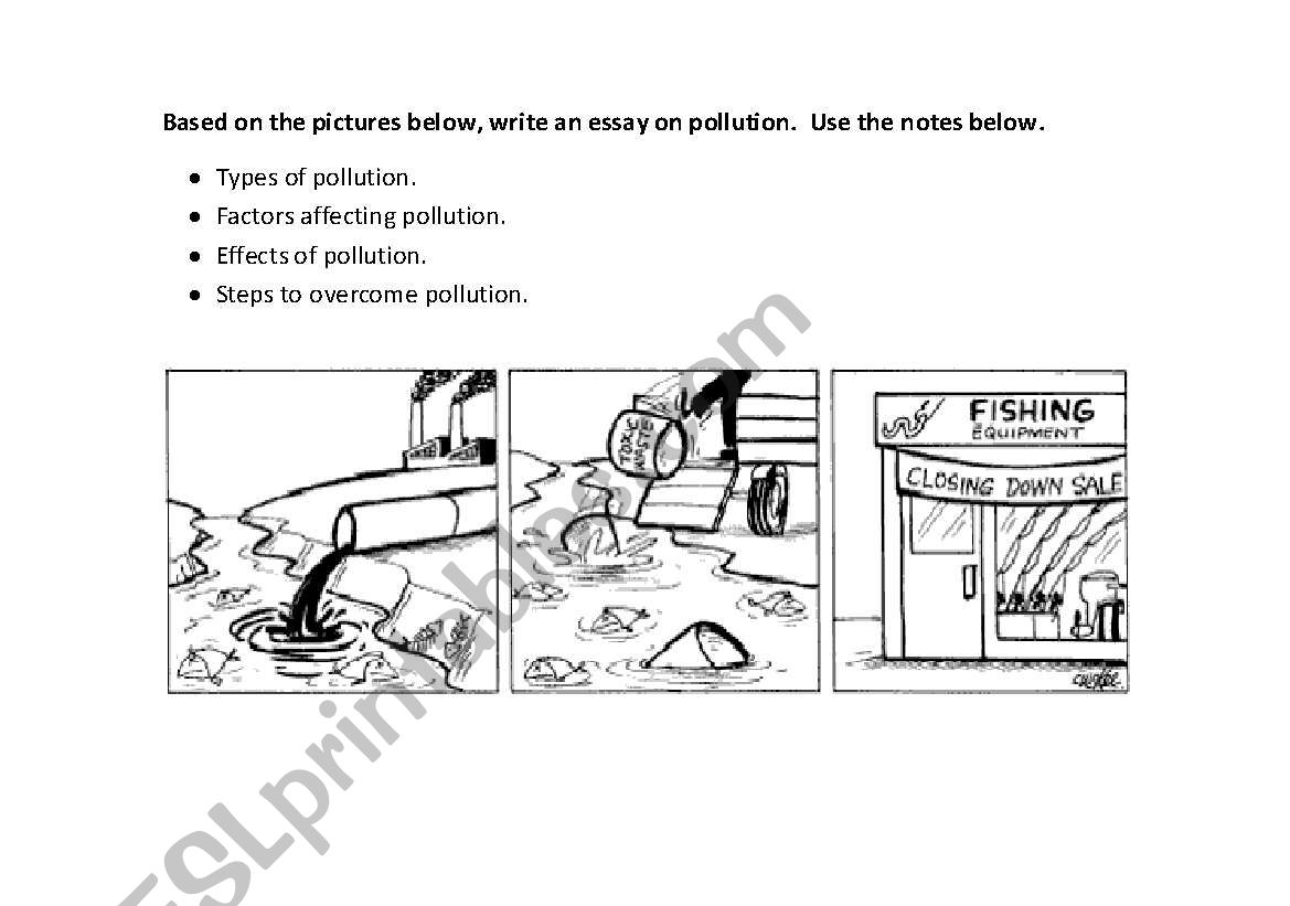 POLLUTION worksheet