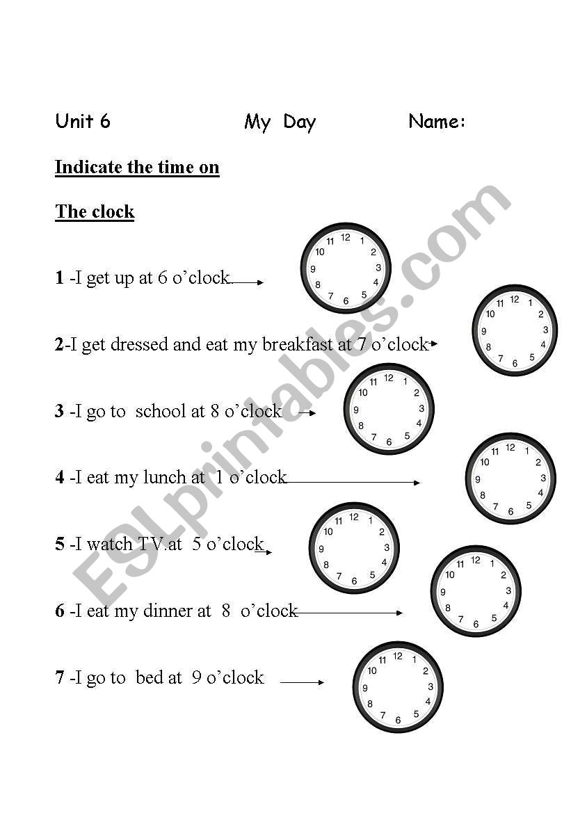 My time worksheet