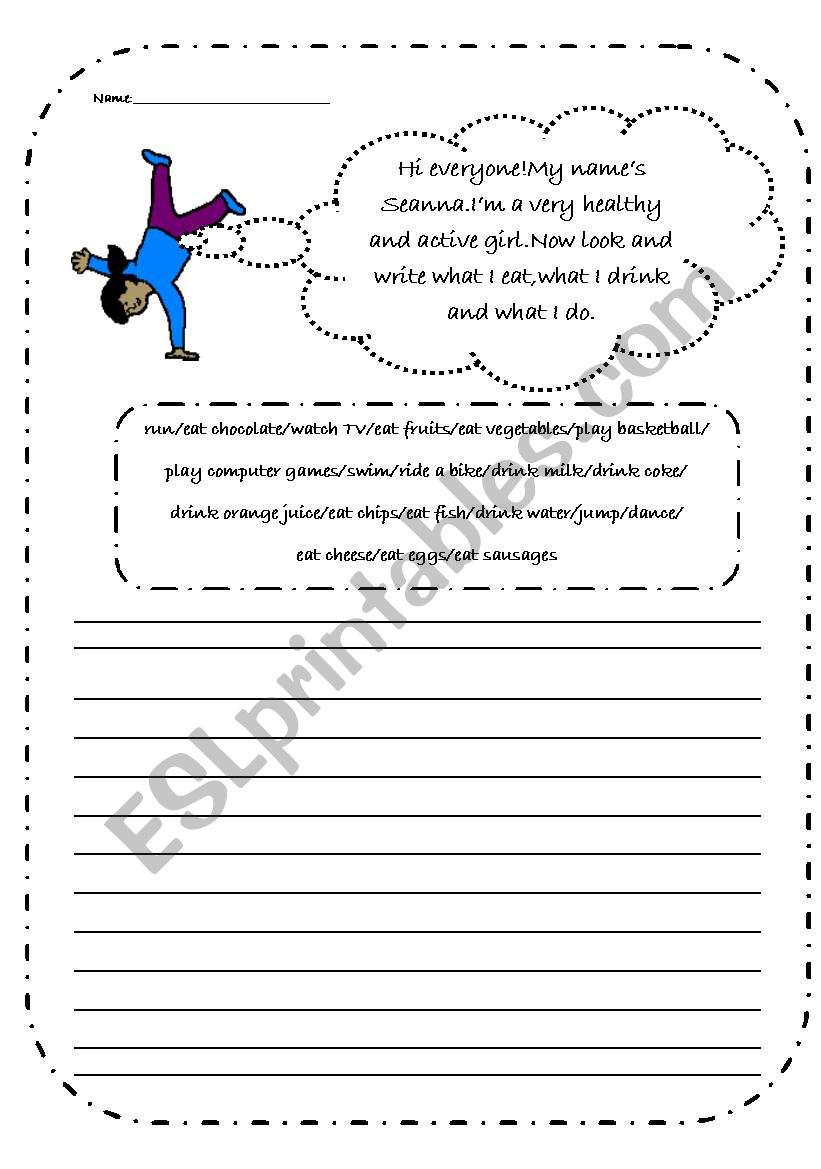 activeandhealthy worksheet