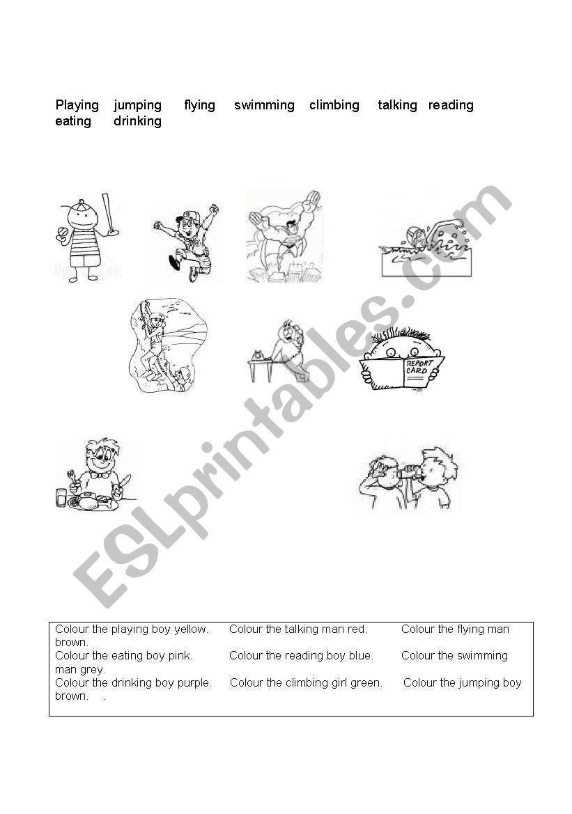 Verbs worksheet