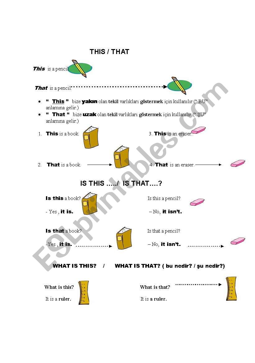 This / That worksheet