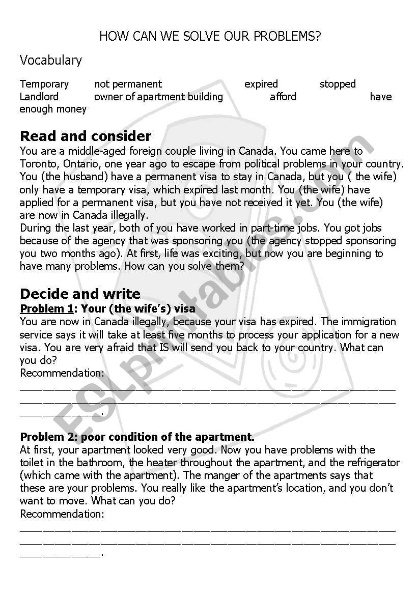 How can we solve our problems..reading