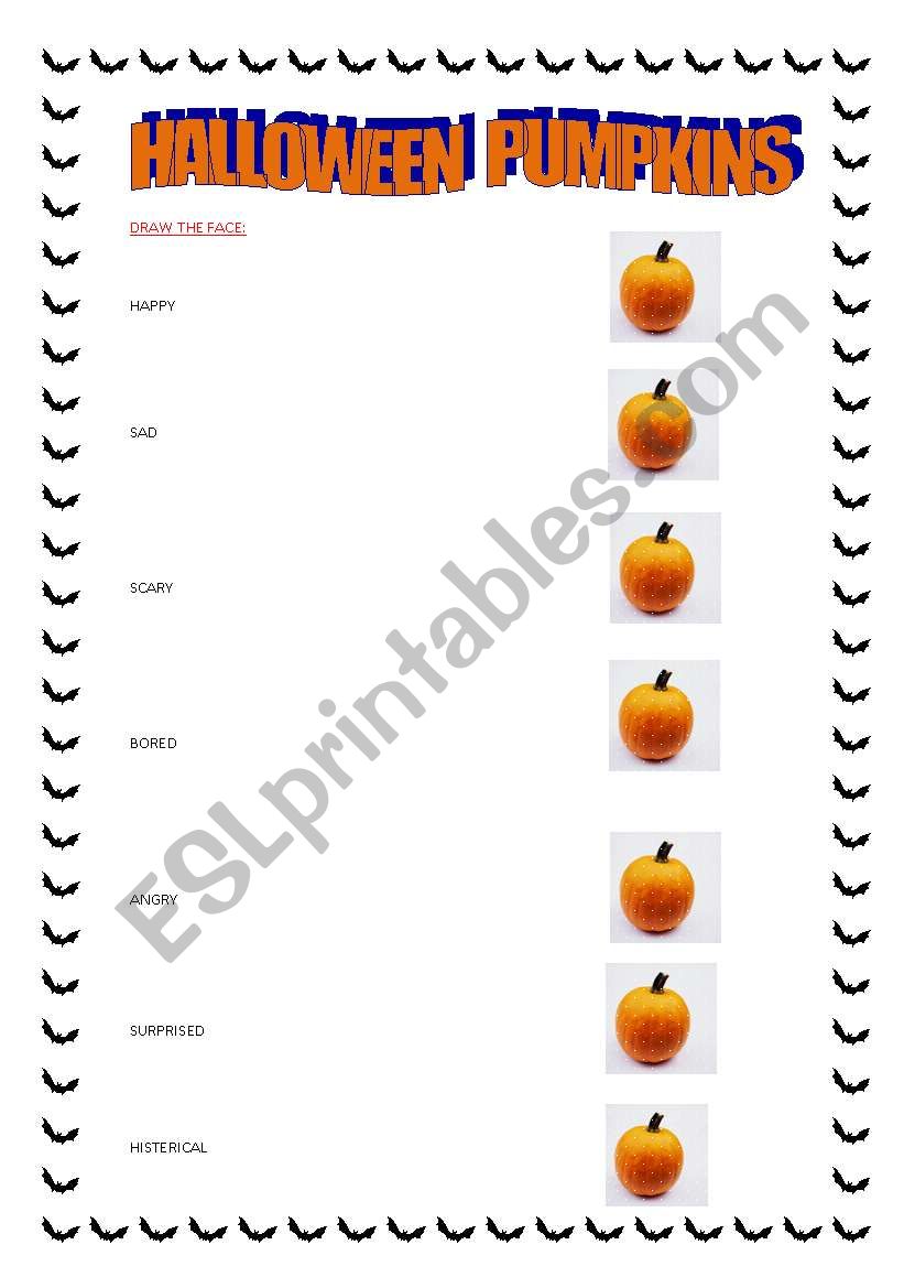 Halloween pumpkin worksheet