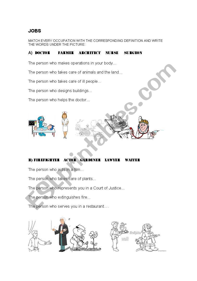 Jobs 1 worksheet