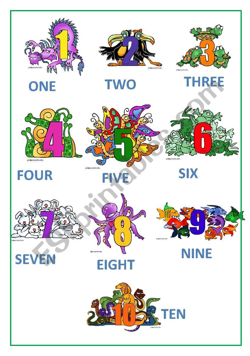 NUMBERS worksheet