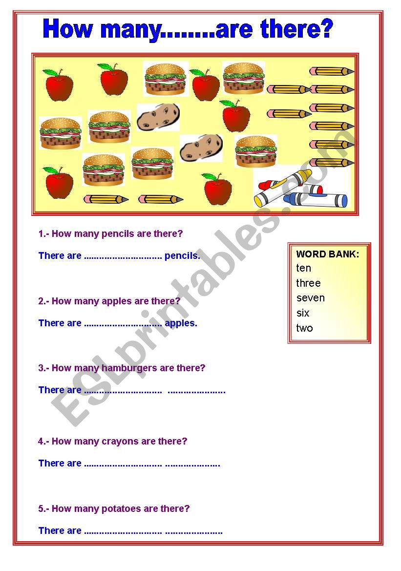 How many? worksheet