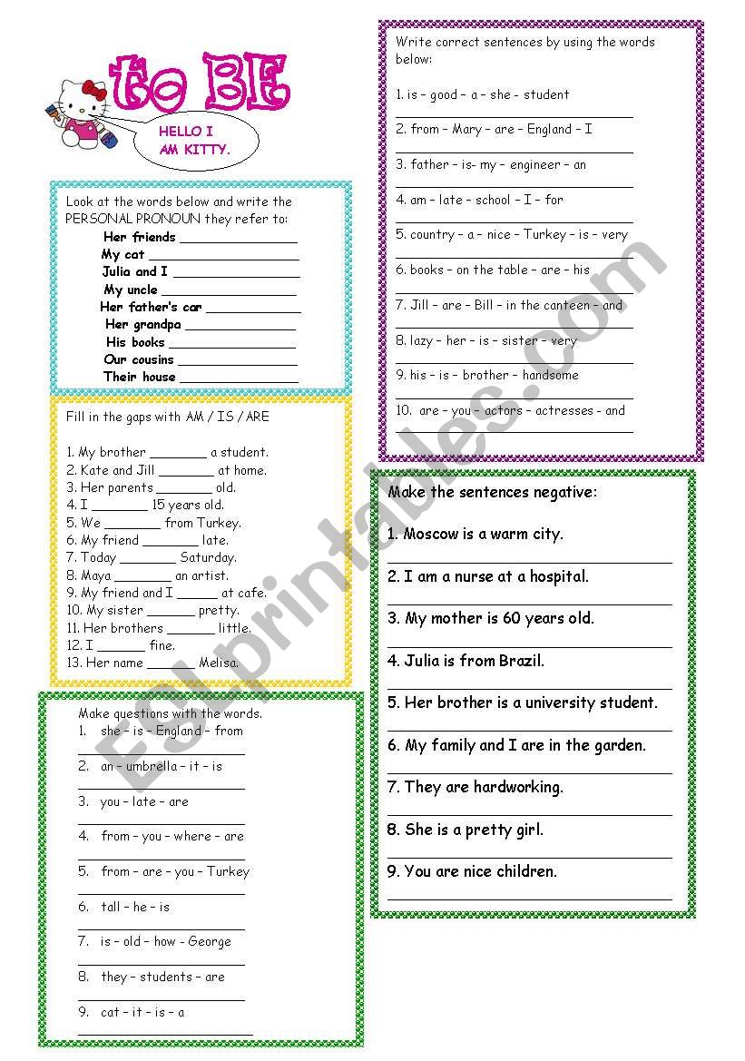 Verb to be! worksheet