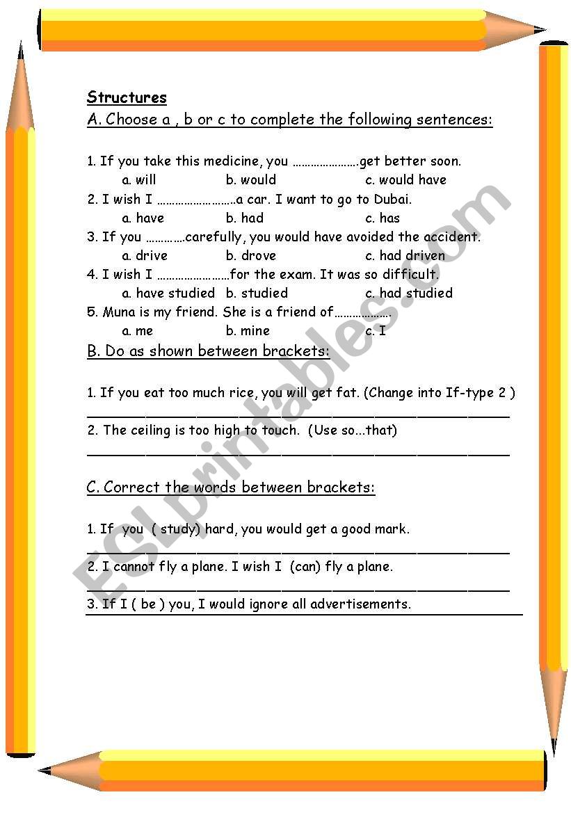 grammar worksheet