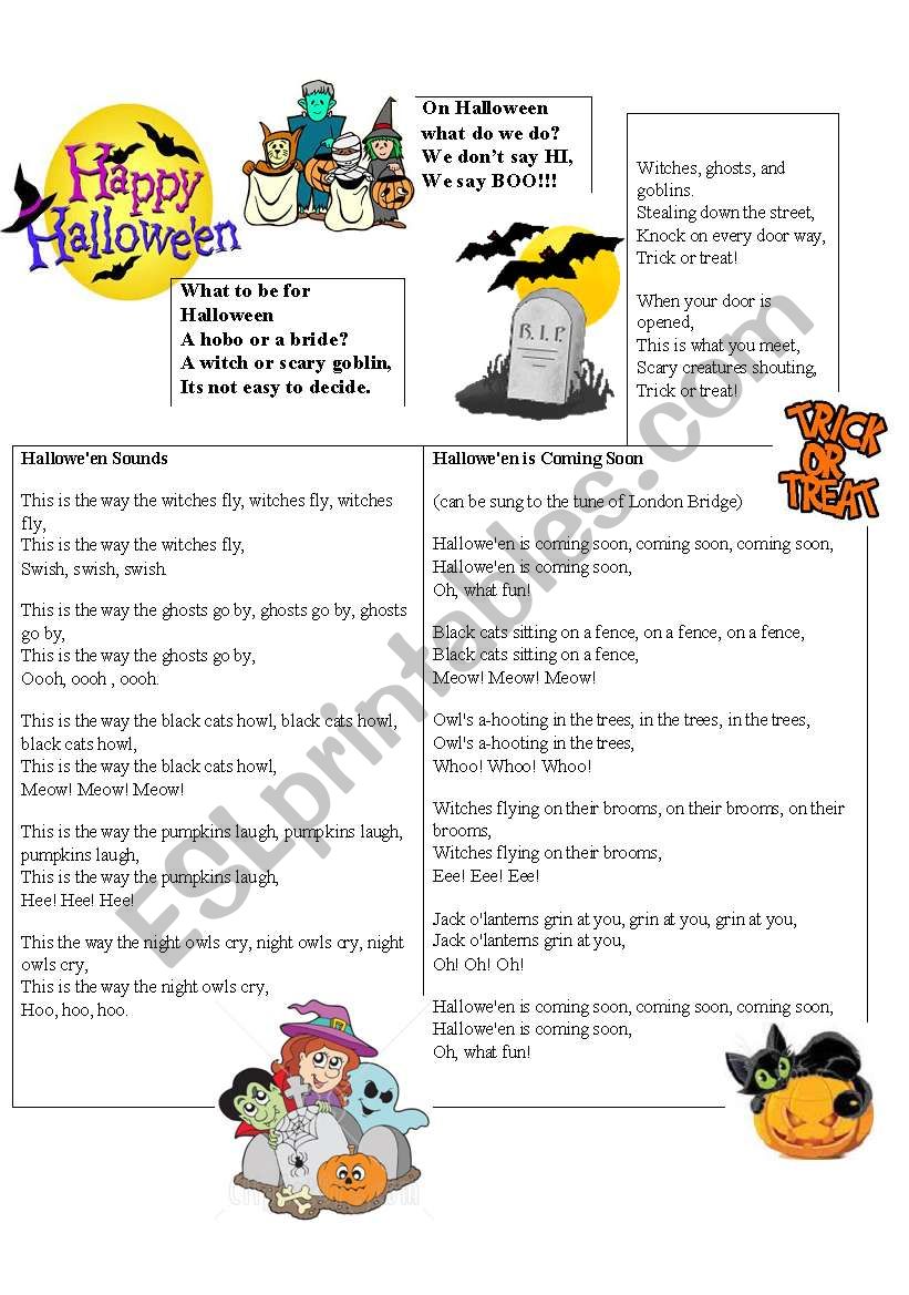 Halloween pack worksheet