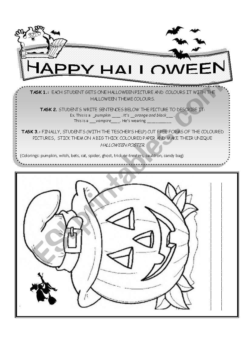 HALLOWEEN PROJECT worksheet