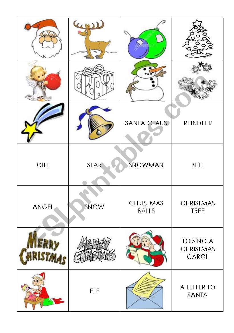 Memo - Christmas worksheet