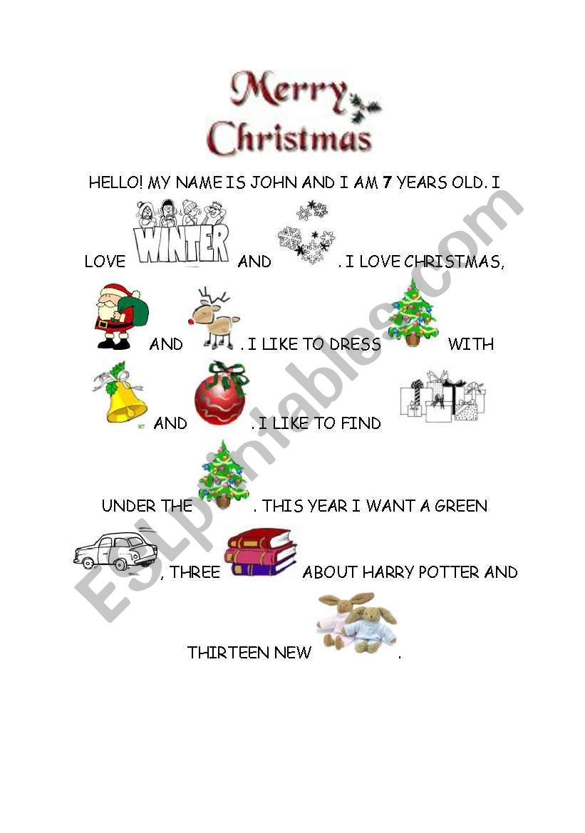 Merry Christmas worksheet