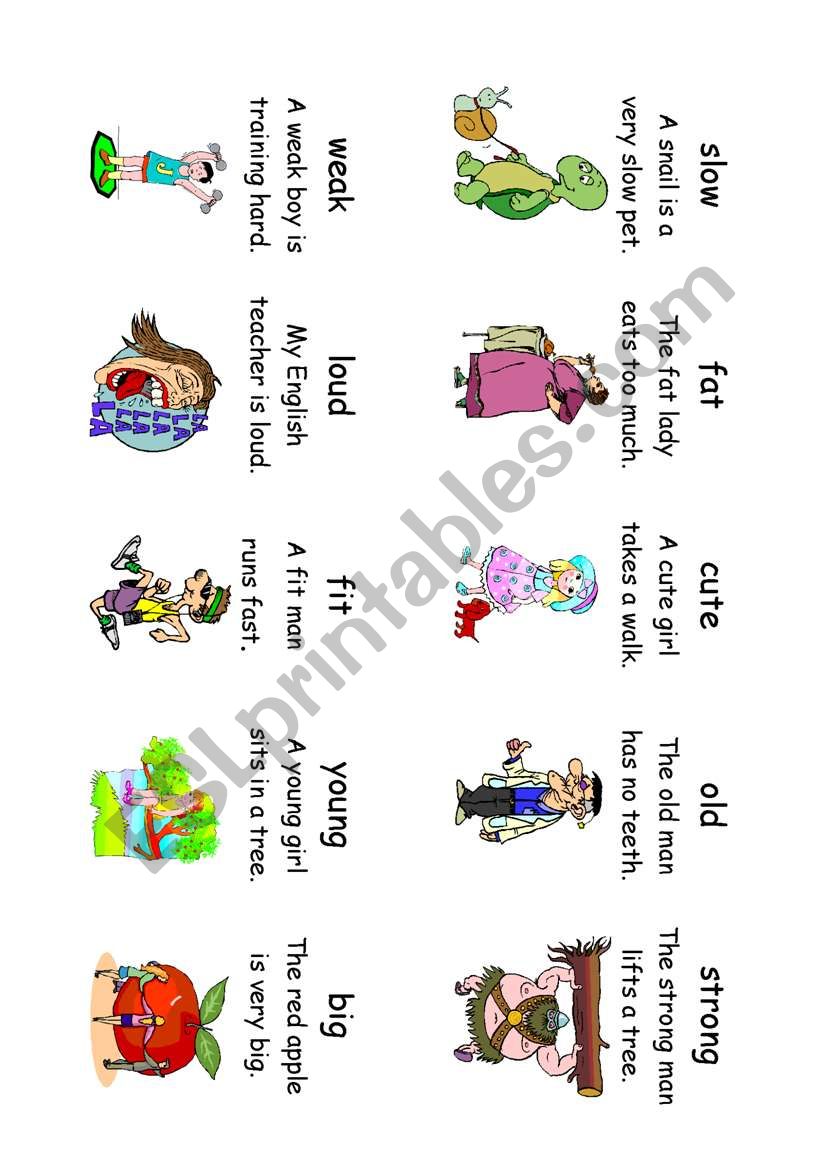 Read! Spell! Do!  playing cards (30 cards) Adverbs and Adjectives