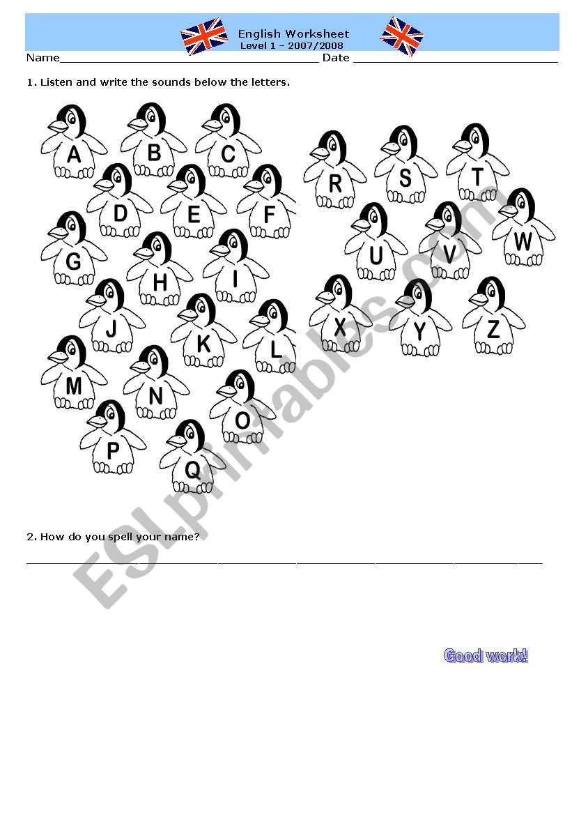 The Alphabet worksheet