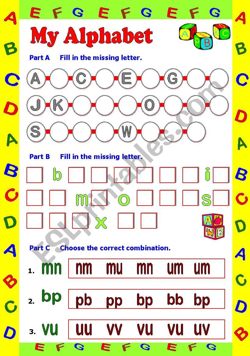 My Alphabet worksheet