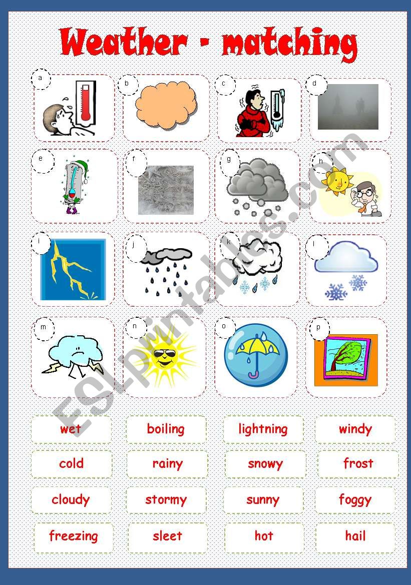 WEATHER MATCHING worksheet