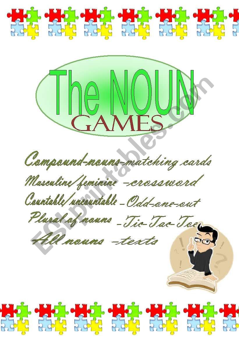 the Noun - GAMES for REVISION worksheet