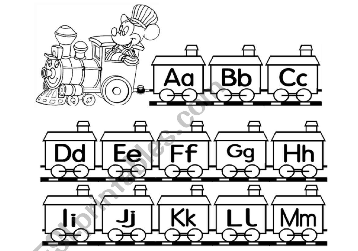 Alphabet Train - ESL worksheet by 3MMM