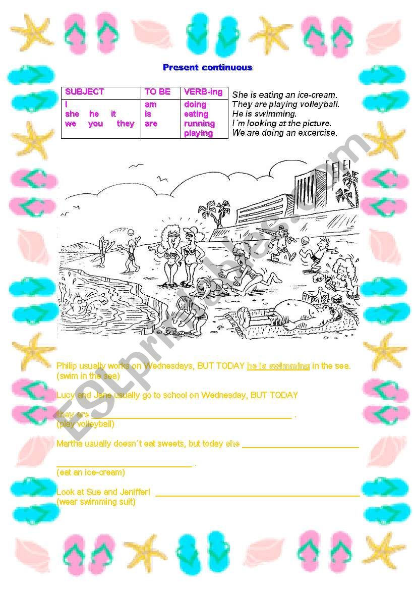 Present Continuous worksheet