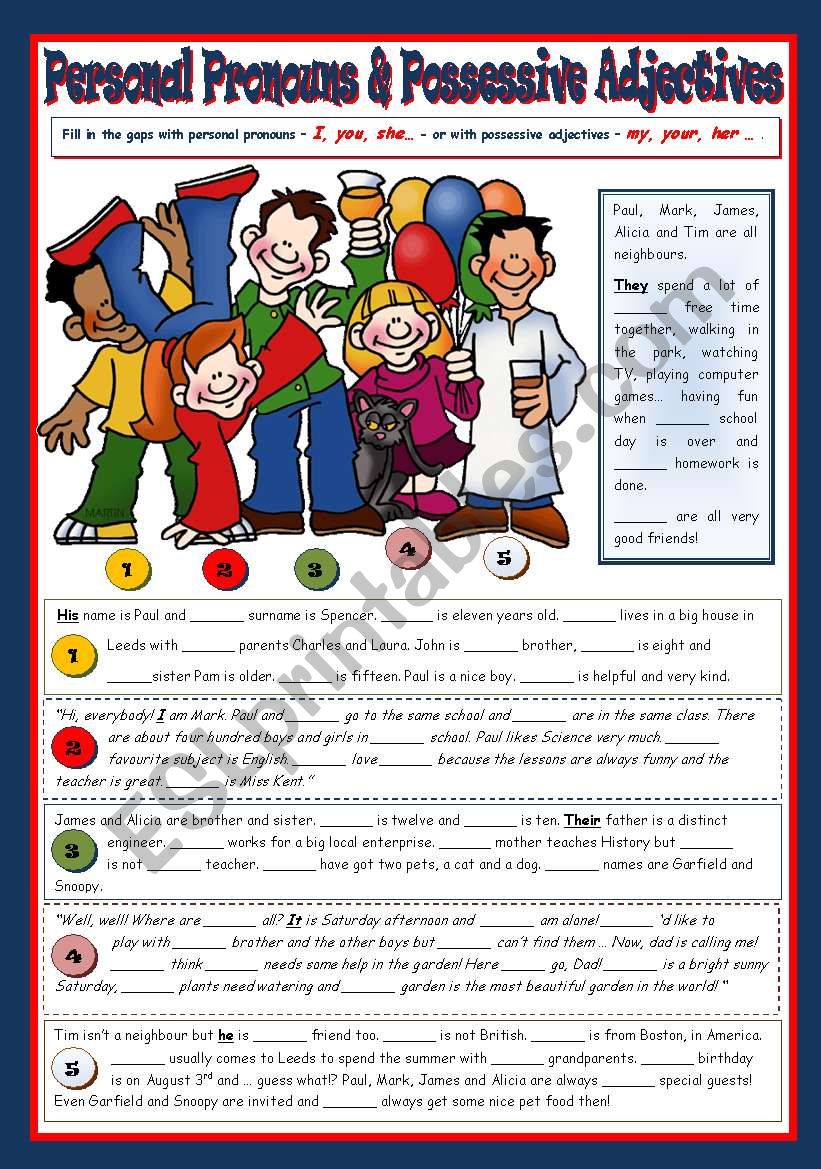 Personal Pronouns & Possessive Adjectives