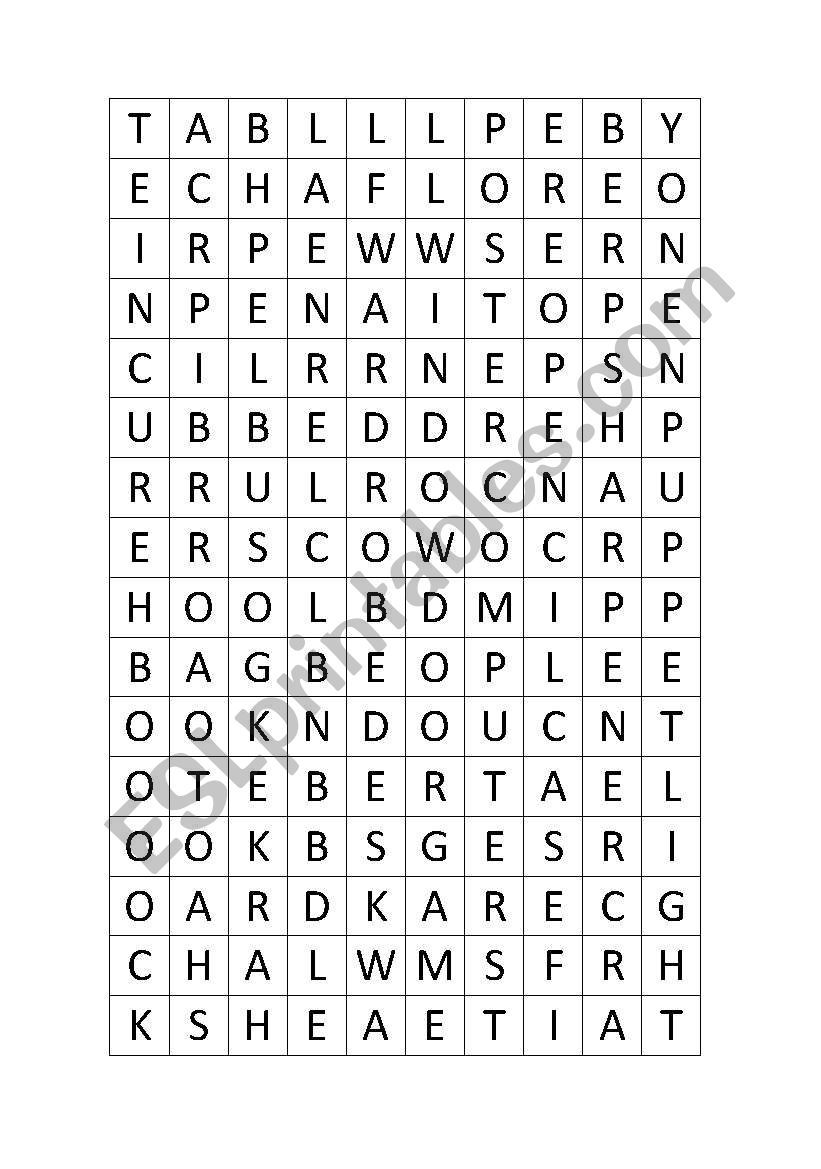puzzle for classroom vocabulary