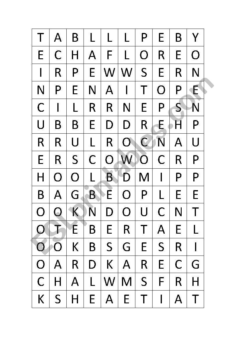 puzzle for classroom vocabulary
