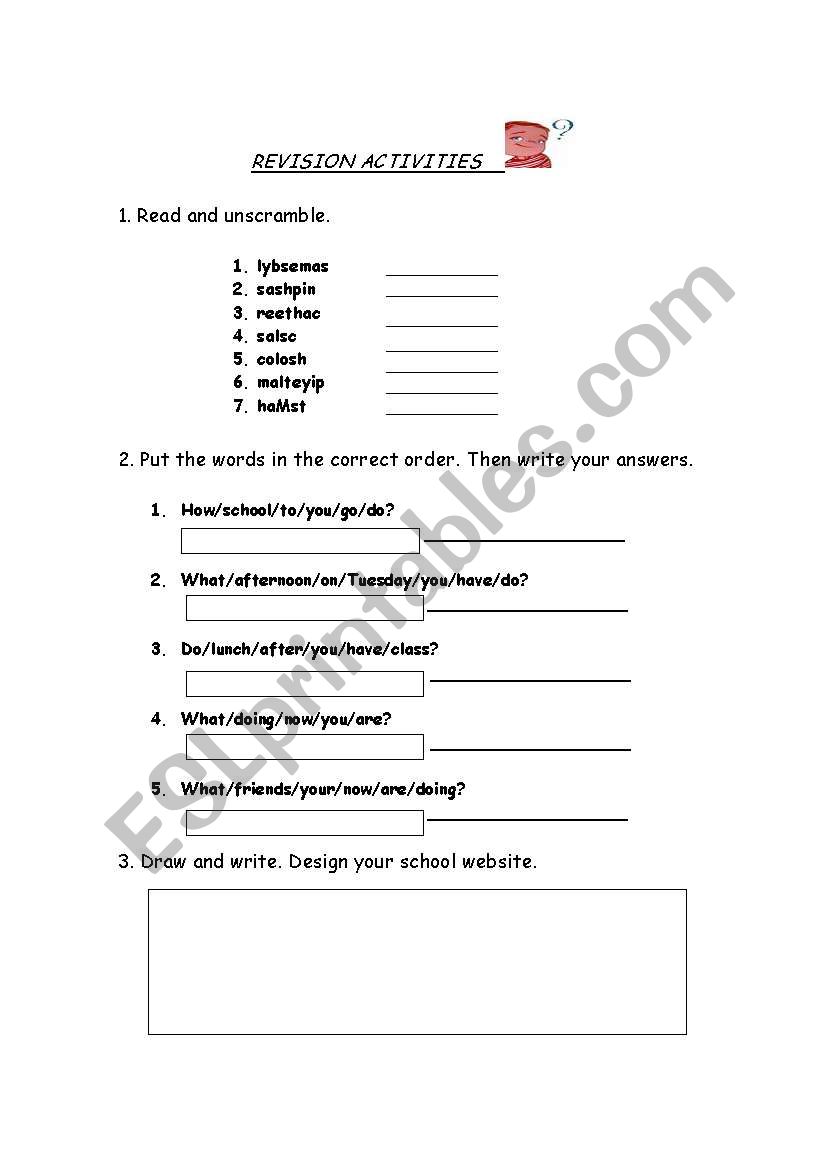 Your personal information worksheet