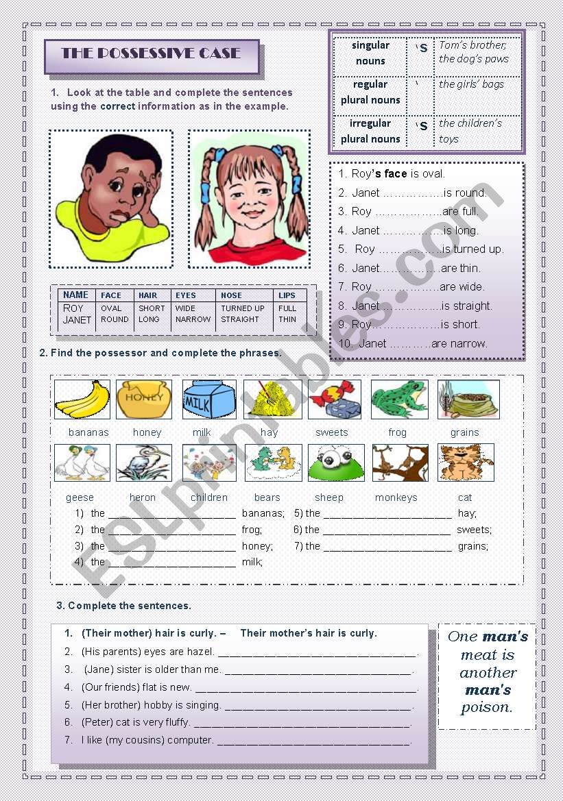 The Possessive Case worksheet