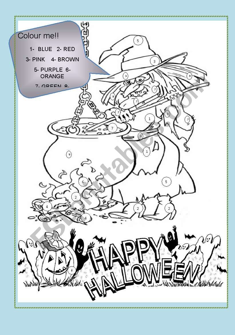 HALLOWEEN WITCH worksheet