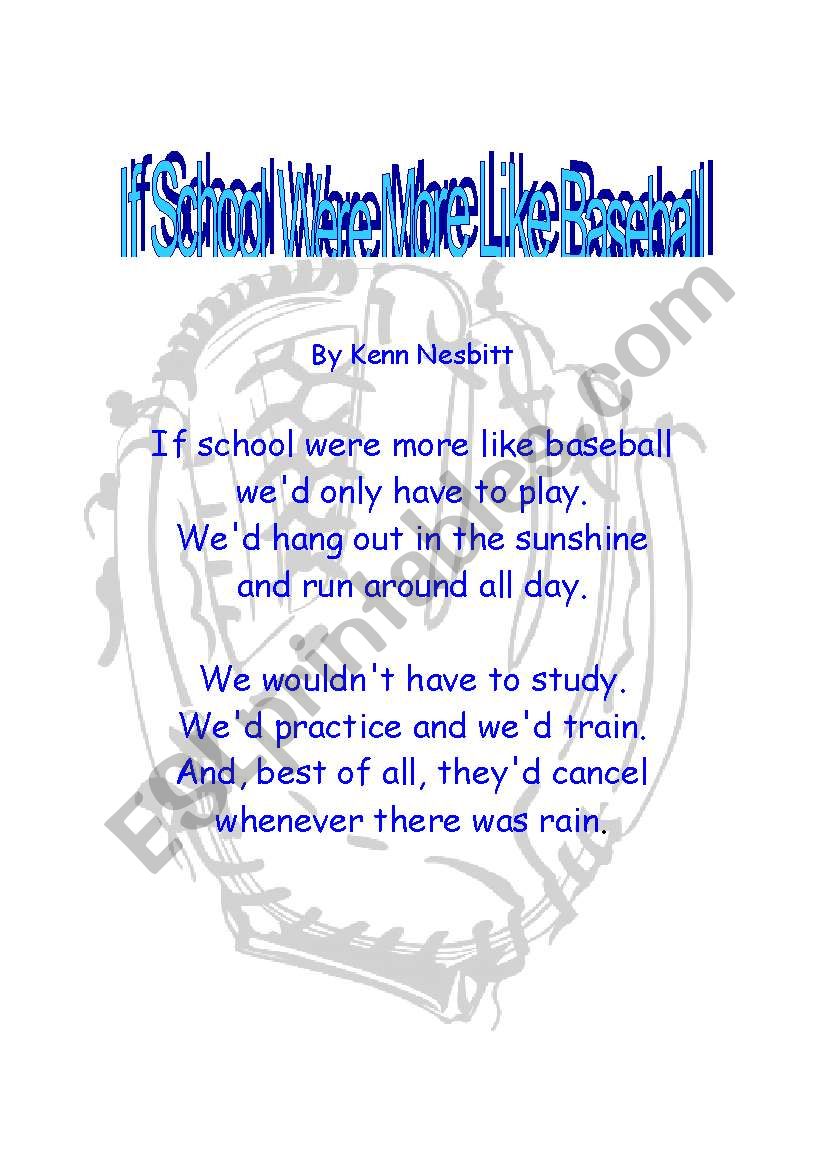 If School Were More Like Baseball