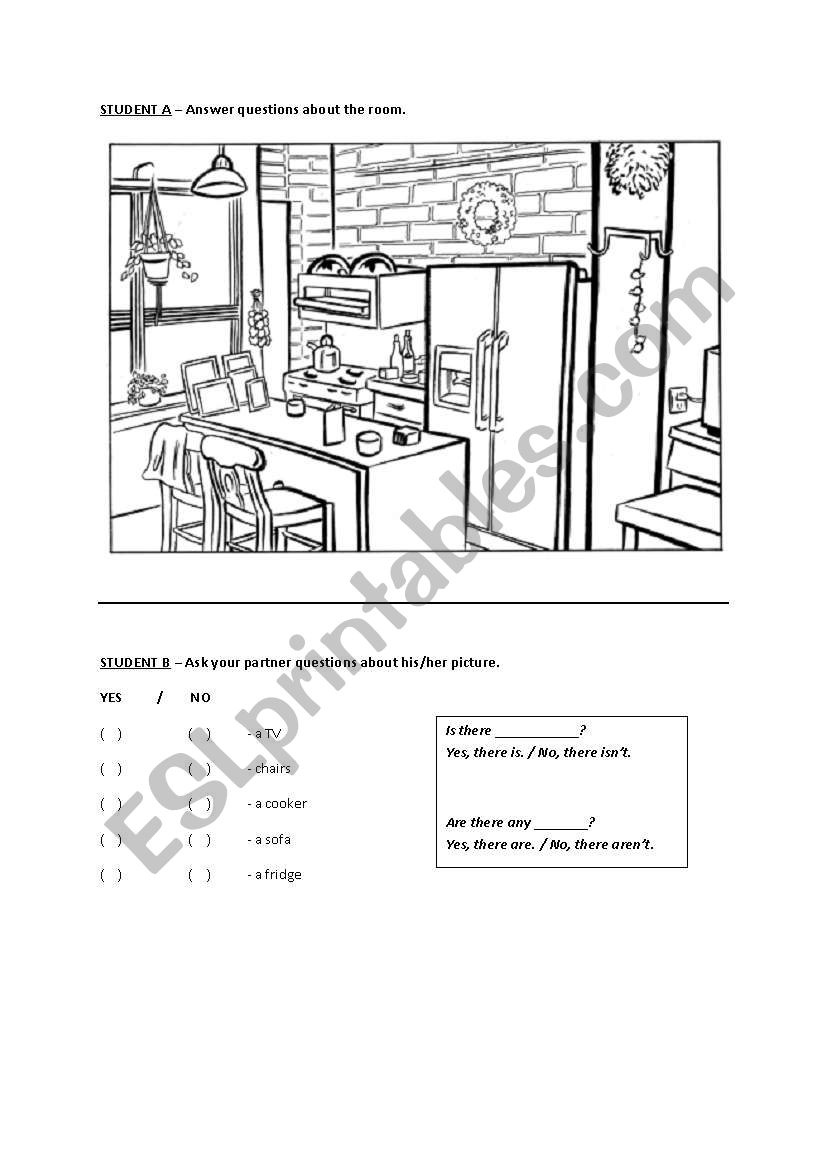 describe room worksheet