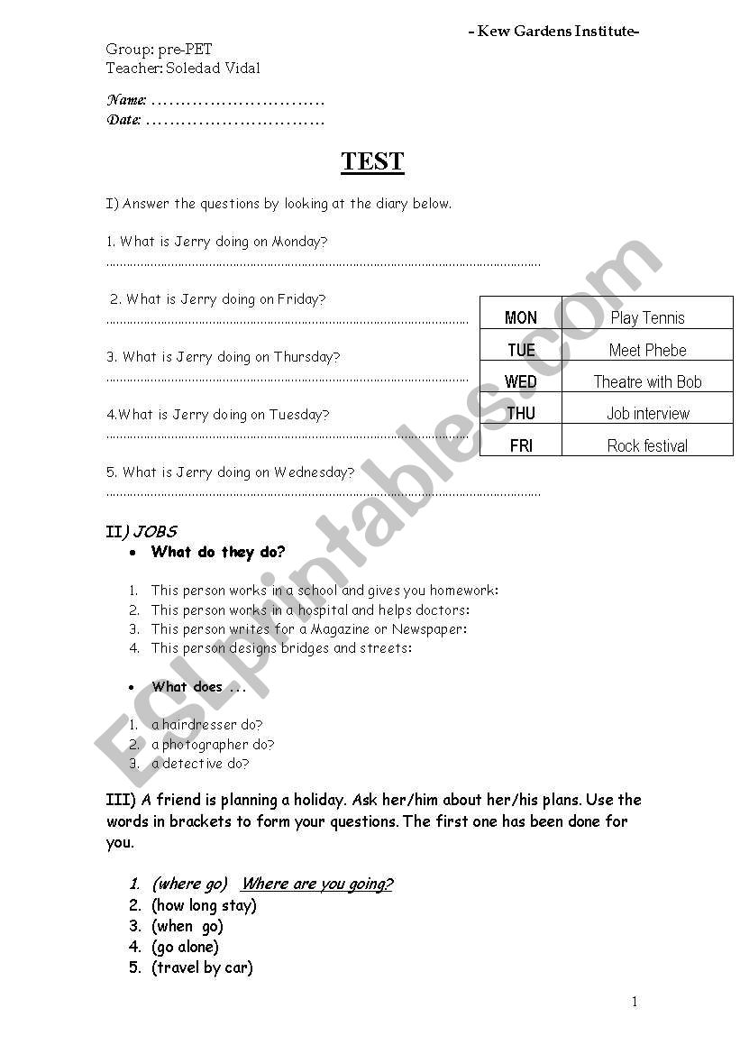 Test units 3 & 4 (Objective PET)