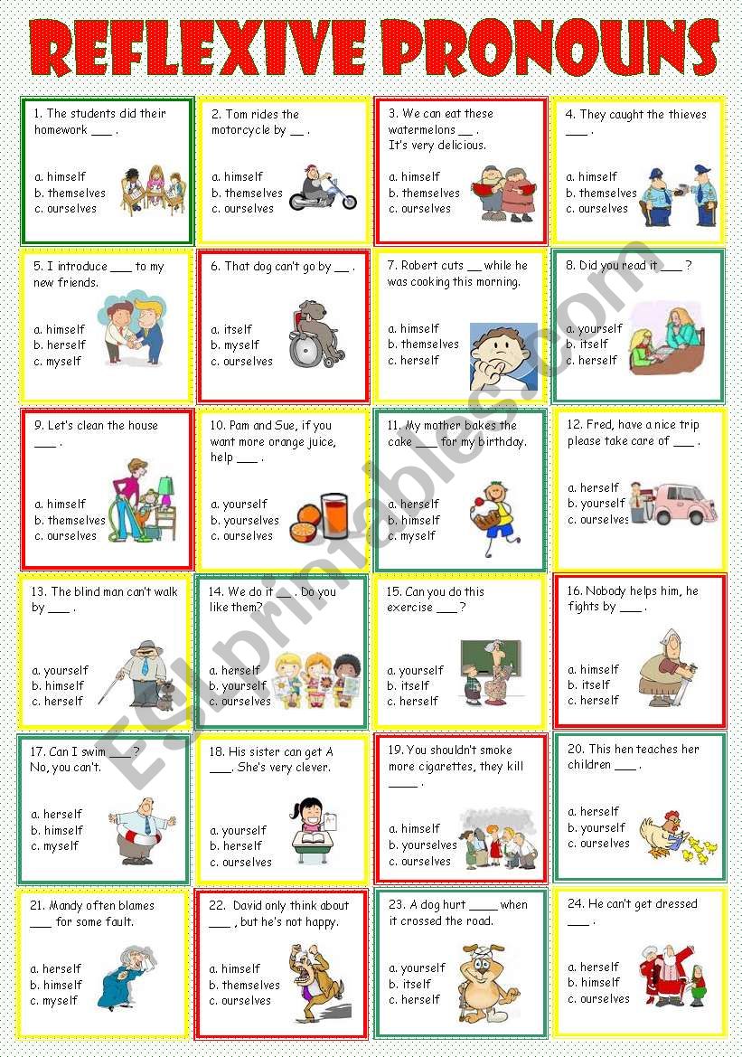 Reflexive Pronouns worksheet