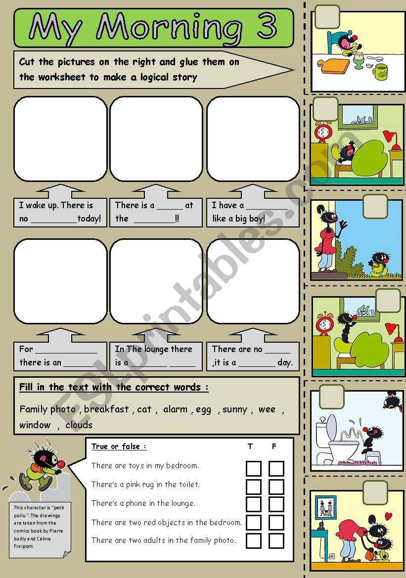 morning routine number 3 worksheet