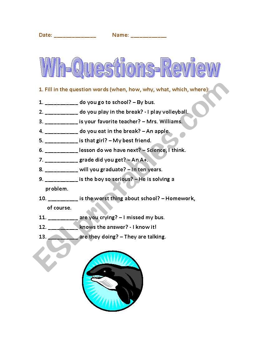 WH-QUESTIONS worksheet