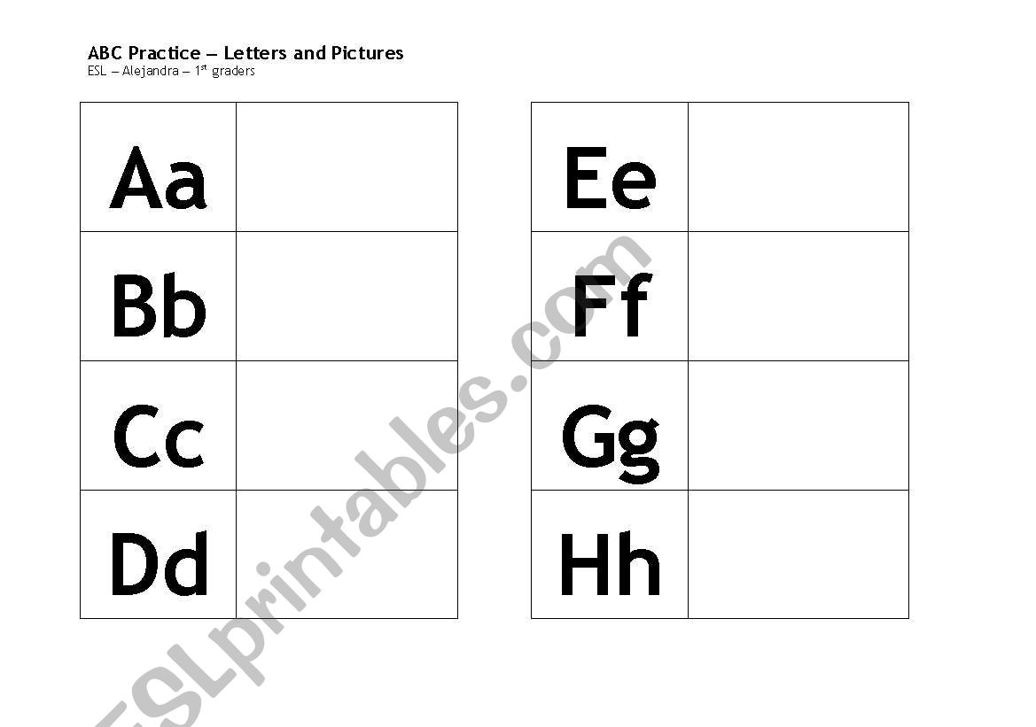 Alphabet sounds and simbol worksheet