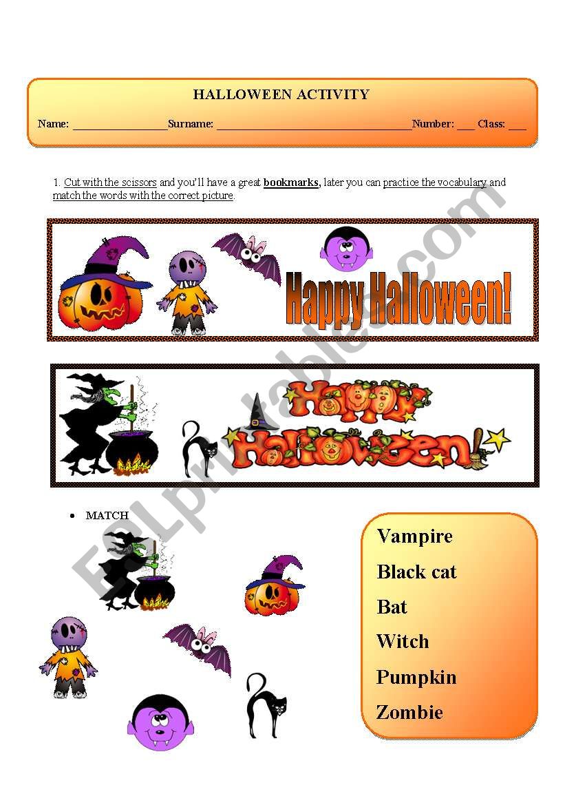 HALLOWEEN ACTIVITY_1 worksheet