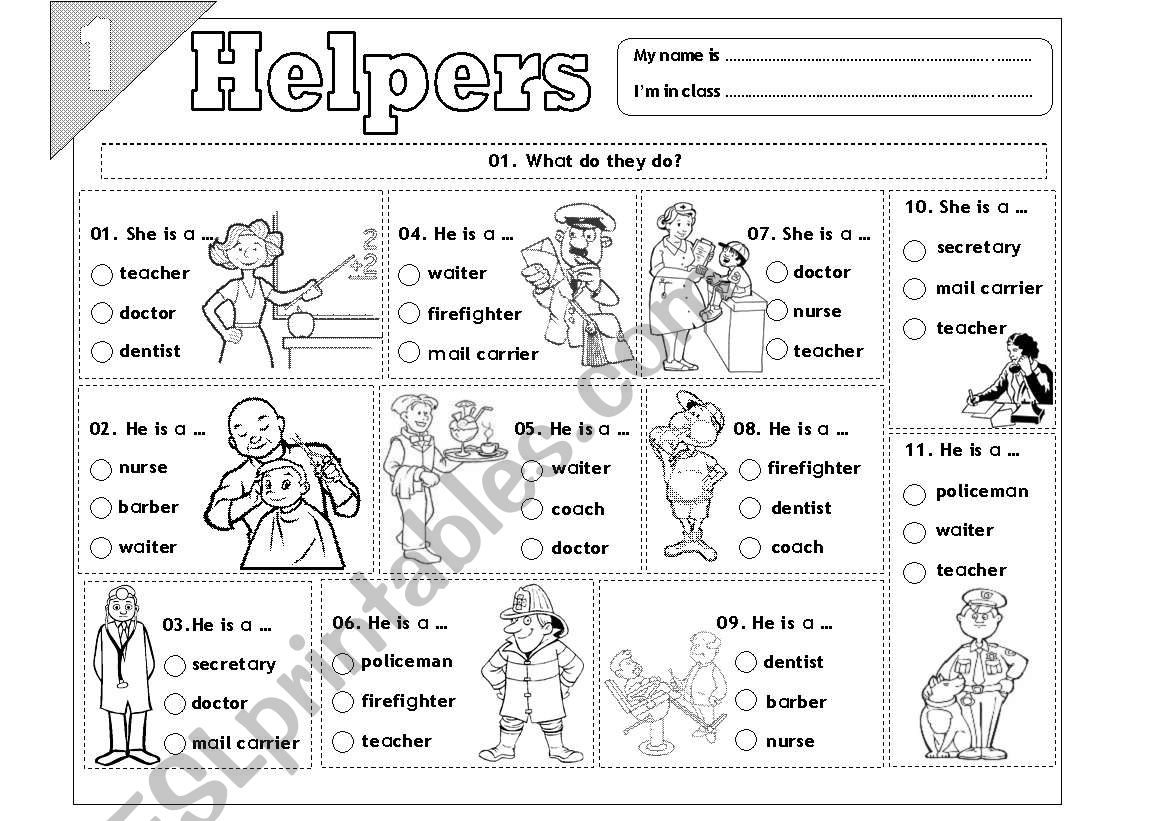Helpers - 01 worksheet