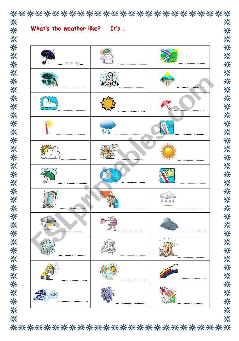 The Weather worksheet