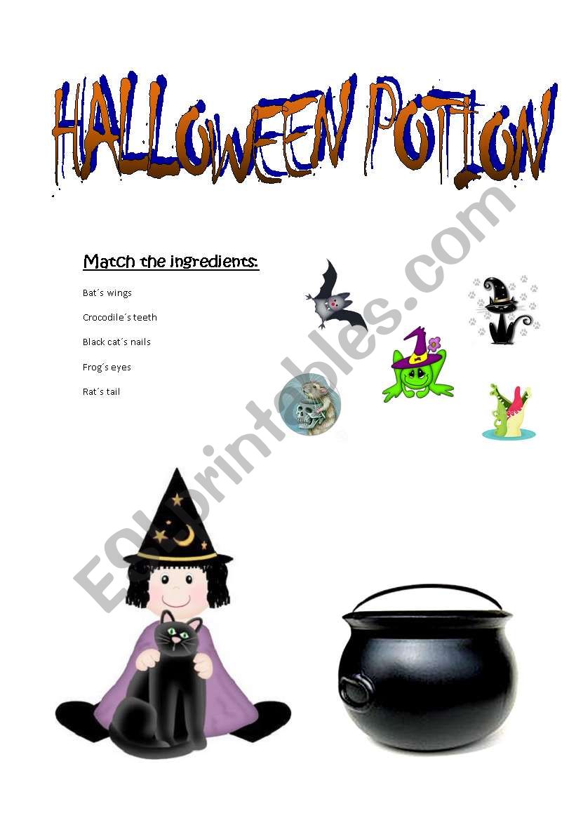 HALLOWEEN POTION worksheet